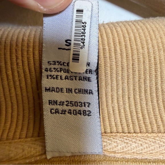 Varley Vine Half Zip Sweater Women’s Size Small Tan Ribbed Preppy Lounge Casual - Picture 5 of 6